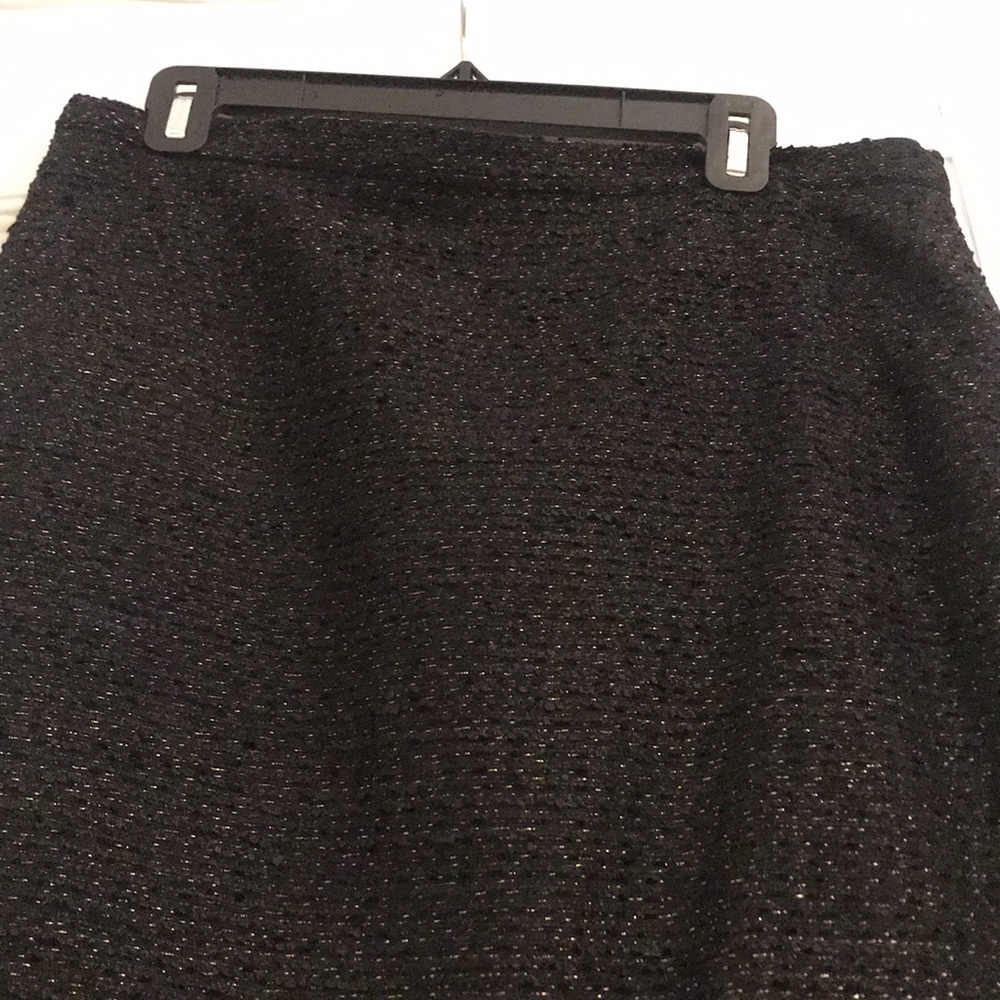 Albert Nipon Black And Gold Tweed Skirt - image 2